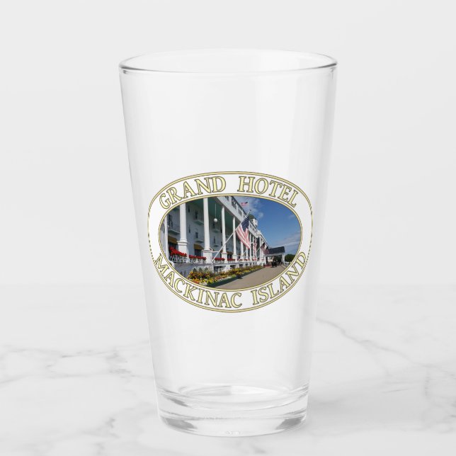 Historic Grand Hotel on Mackinac Island, Michigan Glass (Front)