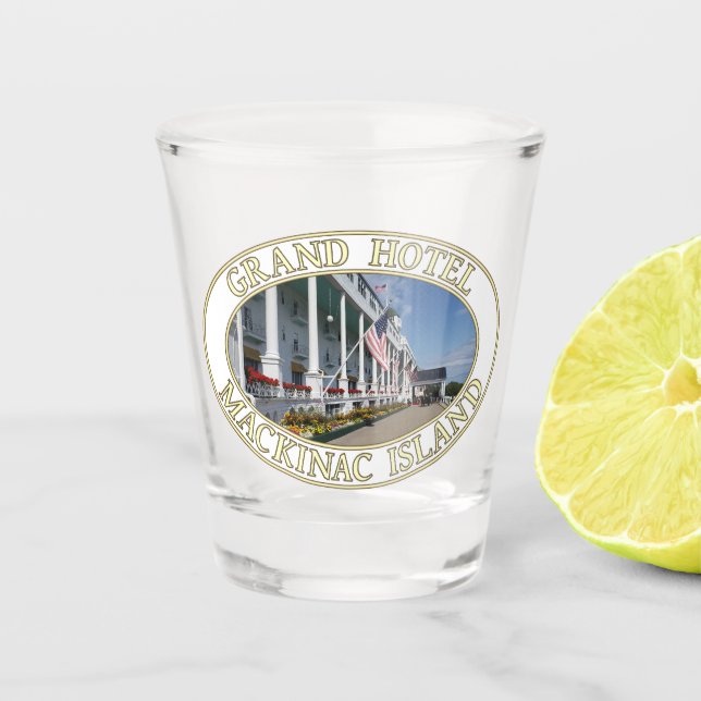 Historic Grand Hotel on Mackinac Island, Michigan Shot Glass (Front)