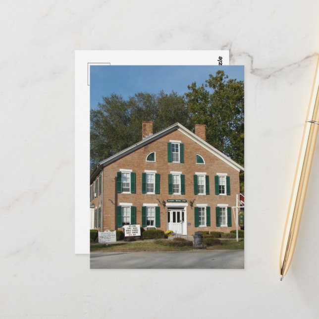 Historic Haunted Inn in Iowa Postcard (Front/Back In Situ)