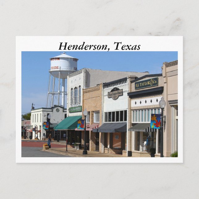 Historic Henderson, Texas Postcard (Front)