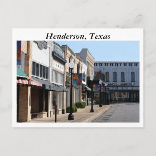 Historic Henderson, Texas Postcard