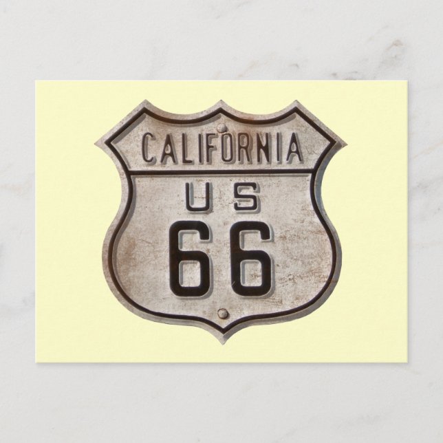 Historic Highway Road Sign Postcard (Front)