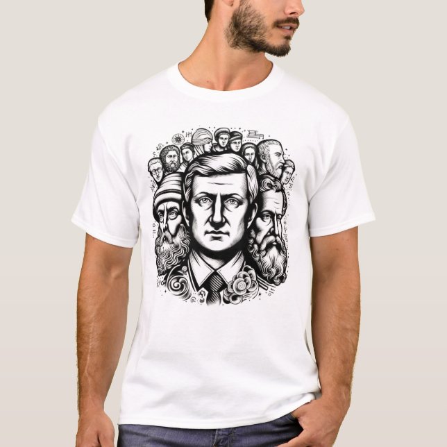 Historic Icons Outline T-Shirt (Front)