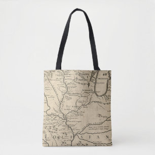 Historic Illinois Map of 1718 Tote Bag