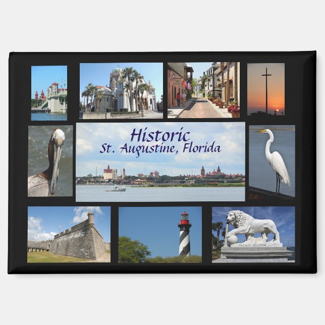 Historic Impressions of St. Augustine, Fl. magnet (Front)