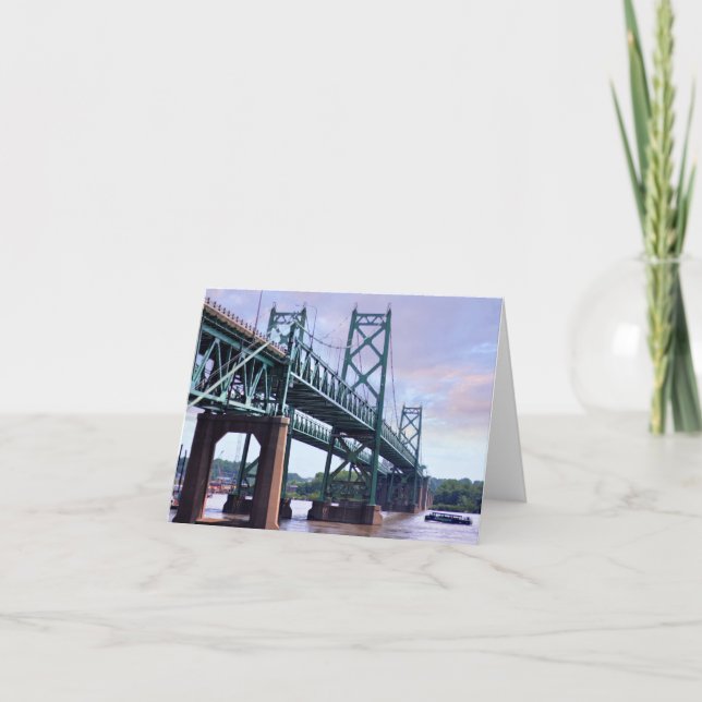 Historic Iowa-Illinois Memorial Bridge Note Card (Front)
