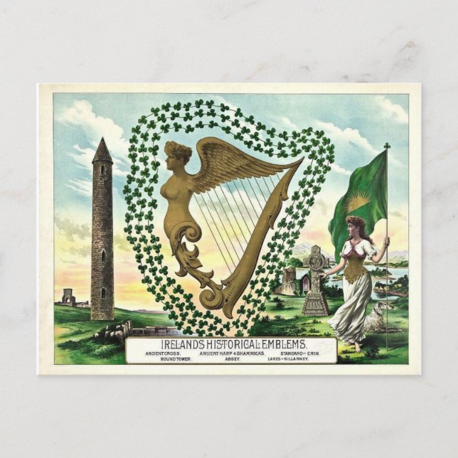 Historic Ireland St. Patrick's Day Postcard (Front)