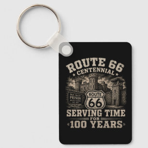Historic Joliet Route 66 Travel Americana Key Ring