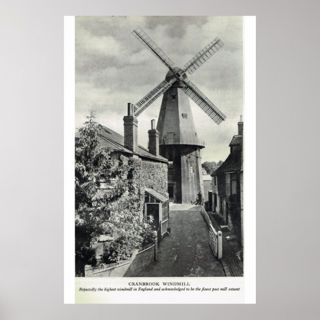 Historic Kent, Cranbrook Windmill Poster (Front)