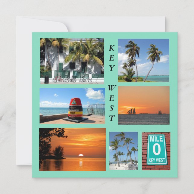 Historic Key West, Florida Flat Card (Front)