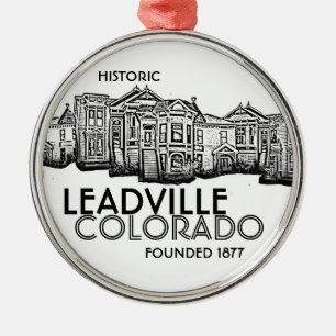 Historic Leadville Colorado old town ornament