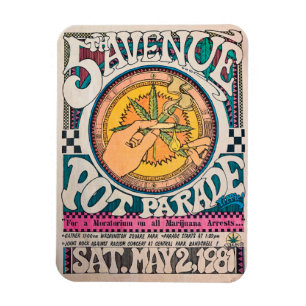 Historic Legalize It Pot Parade Weed Poster Magnet