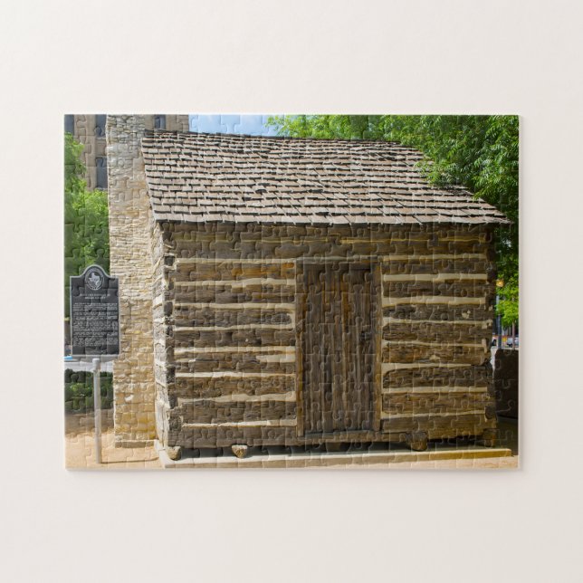 Historic Log Cabin Texas. Jigsaw Puzzle (Horizontal)