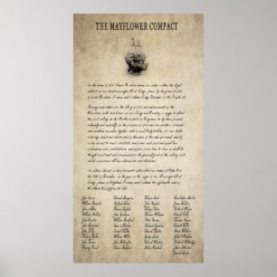 HISTORIC MAYFLOWER COMPACT 1620 POSTER