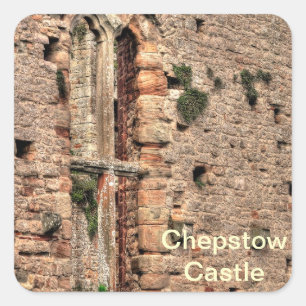 Historic Mediaeval Chepstow Castle Window Square Sticker
