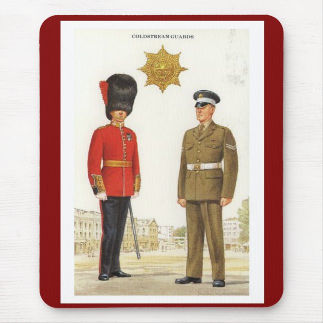 Historic military Uniforms, Coldstream Guards Mouse Mat (Front)