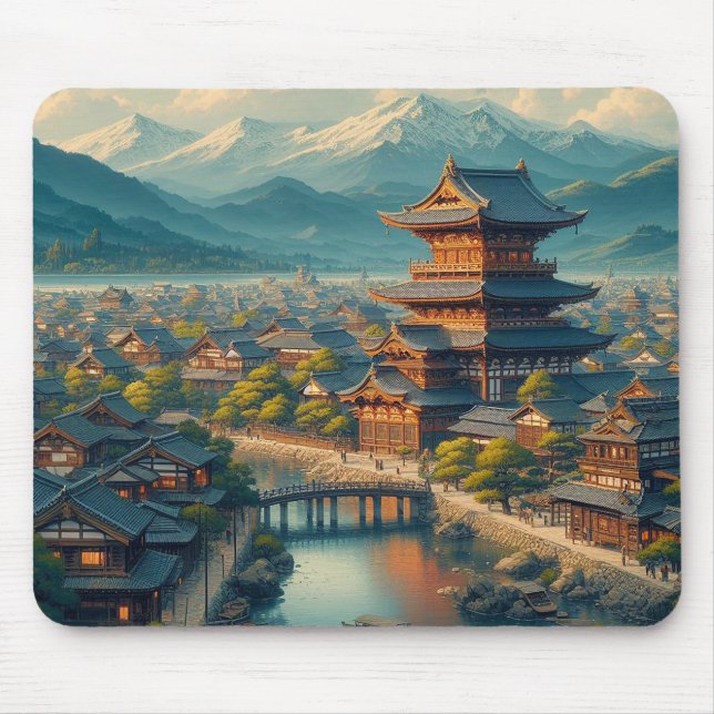 Historic Nara , Monuments of Ancient Nara Mouse Mat (Front)