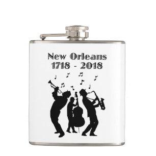 Historic New Orleans Tricentennial Hip Flask