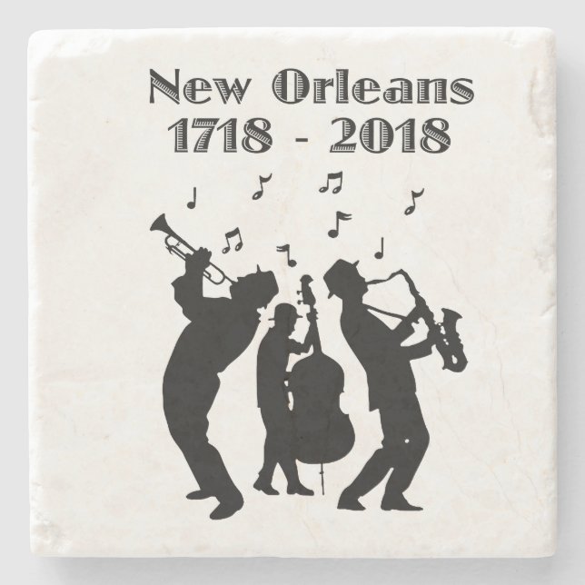 Historic New Orleans Tricentennial Stone Coaster (Front)