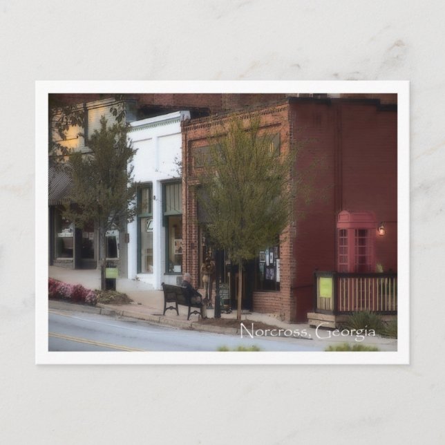 Historic Norcross, Ga., Iron Horse Pub Postcard (Front)