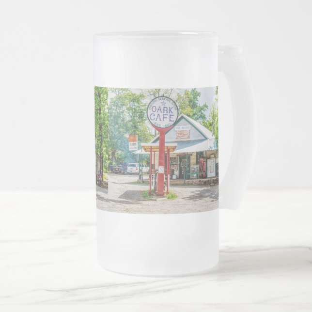 Historic Oark General Store Frosted Glass Beer Mug (Front Right)