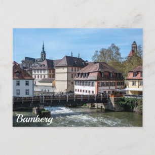 Historic old town and river in Bamberg, Germany Postcard