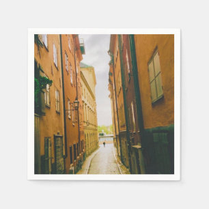 Historic old town, Gamla Stan, Stockholm, Sweden Napkin