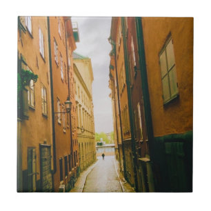 Historic old town, Gamla Stan, Stockholm, Sweden Tile