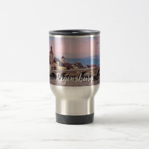 Historic old town in Regensburg, Germany Travel Mug