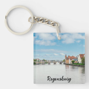 Historic old town of Regensburg, Germany Key Ring