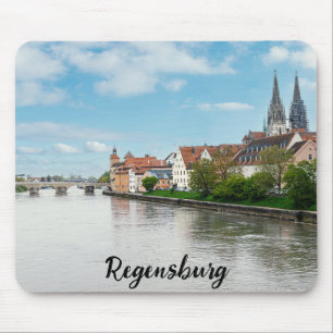 Historic old town of Regensburg, Germany Mouse Mat