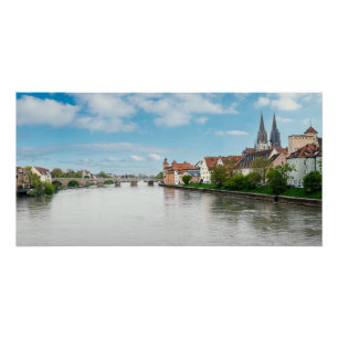 Historic old town of Regensburg, Germany Poster