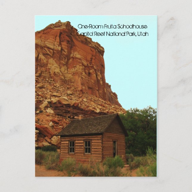 Historic One-Room Fruita Schoolhouse Postcard (Front)