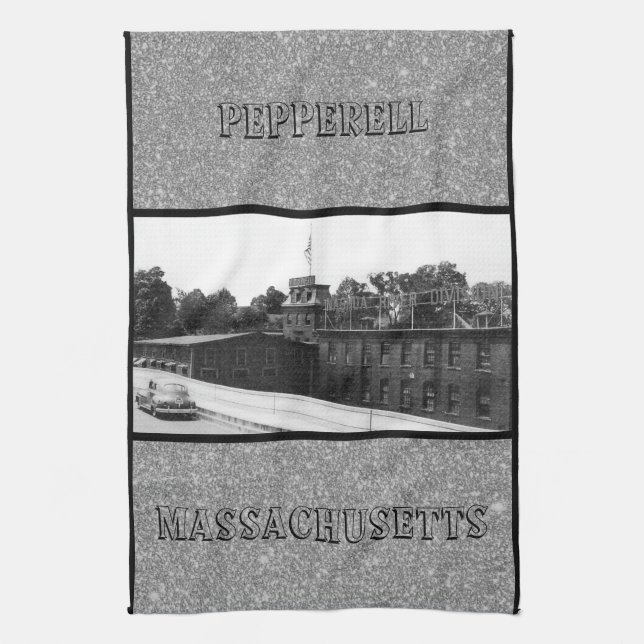 Historic Paper Mill in Pepperell Massachusetts Tea Towel (Vertical)
