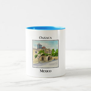 Historic Parroquia de los Siete Principes Oaxaca Two-Tone Coffee Mug
