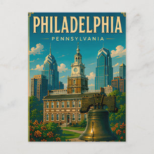 Historic Philadelphia Travel Memories Postcard