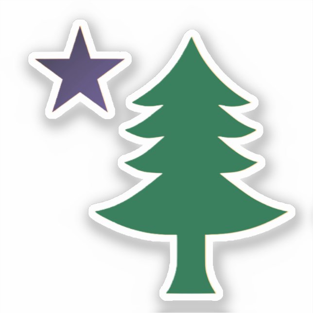 Historic Pine Tree Flag of Maine (1901–1909)  (Front)