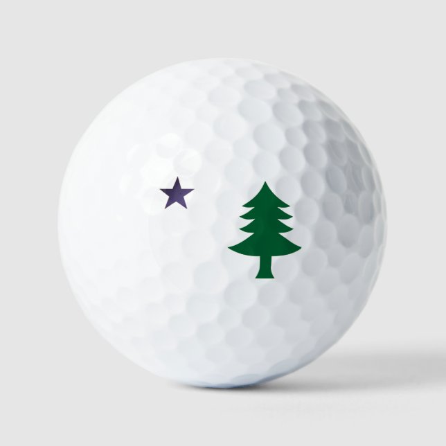 Historic Pine Tree Flag of Maine (1901–1909)  Golf Balls (Front)