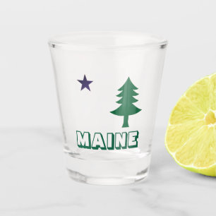 Historic Pine Tree Flag of Maine (1901–1909) Shot Glass