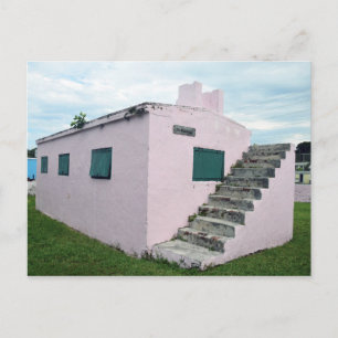 Historic Pink Bahamas Jail, Green Turtle Cay Postcard
