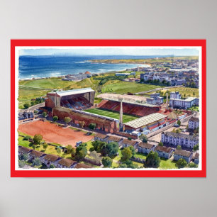 Historic Pittodrie Stadium Aberdeen Poster