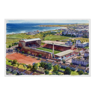 Historic Pittodrie Stadium Aberdeen Poster