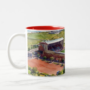 Historic Pittodrie Stadium Aberdeen Two-Tone Coffee Mug