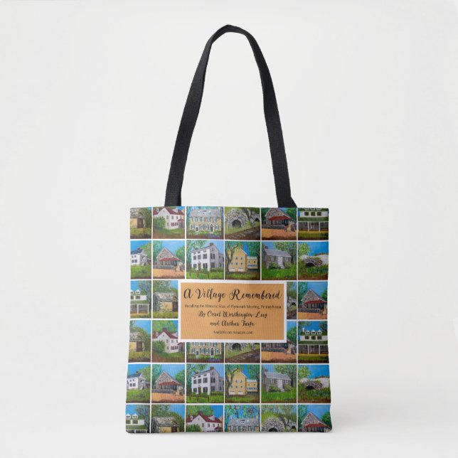 Historic Plymouth Meeting Over-all Print Tote Bag (Front)
