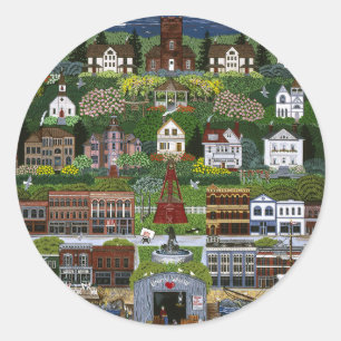 Historic Port Townsend, Washington Classic Round Sticker