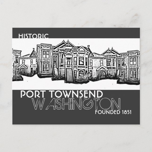 Historic Port Townsend Washington postcard (Front)