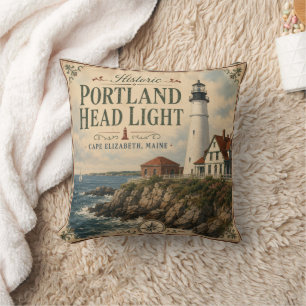 Historic Portland Head Light Cape Elizabeth Maine  Cushion