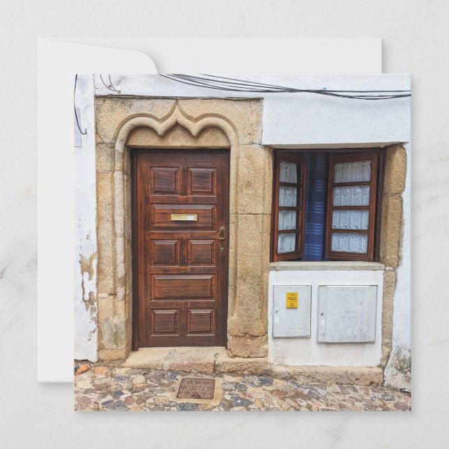 Historic Portugal Door Greeting Card (Front)