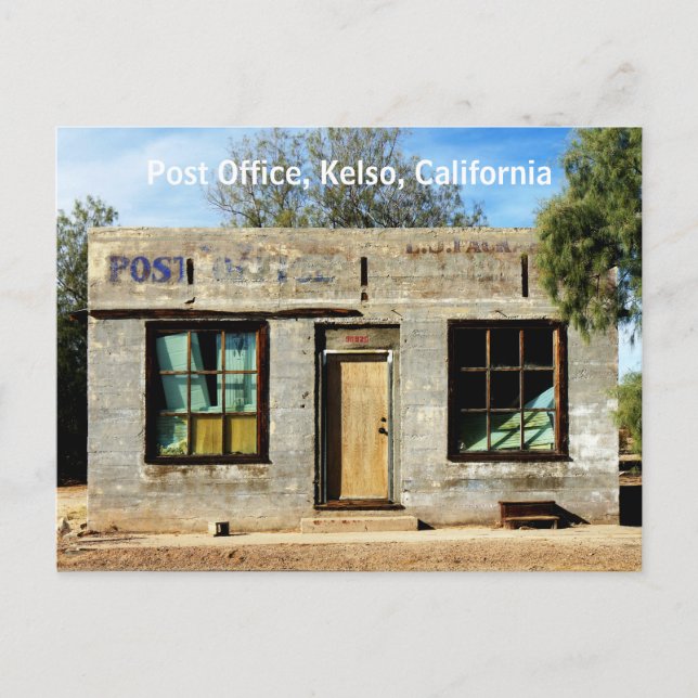 Historic Post Office in Kelso California Postcard (Front)