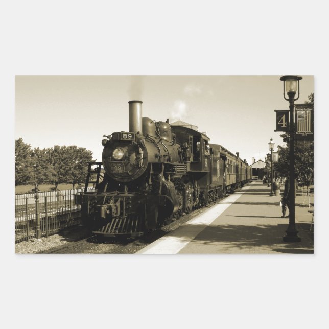 Historic Railroad Rectangular Sticker (Front)